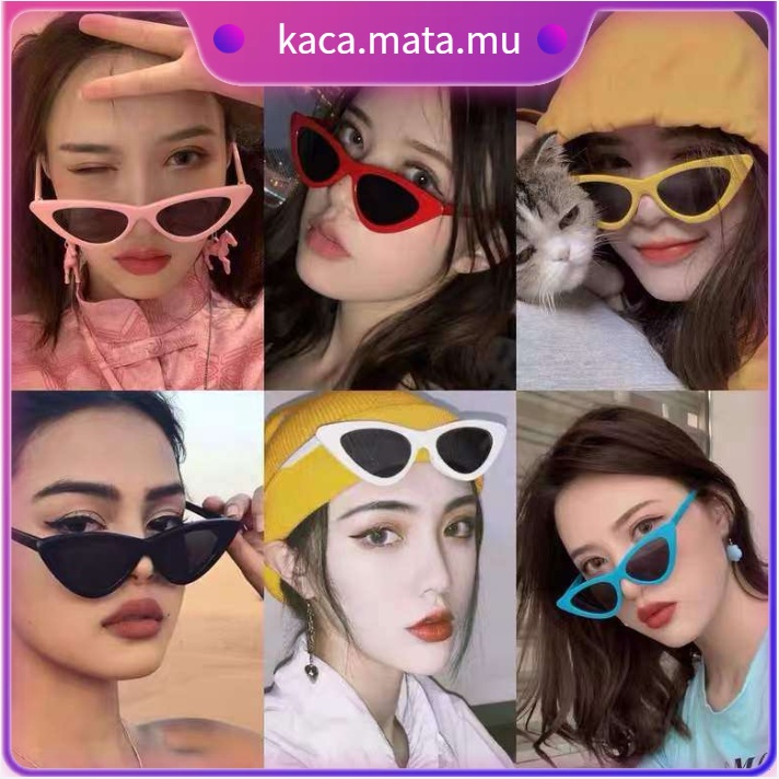 Kacamata Hitam Wanita Fashion Korea Kacamata Hitam Gaya Cat Eye Terbaru