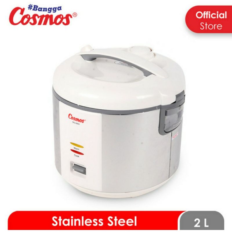 Rice Cooker Stainless Cosmos CRJ 9303 2 Liter Magic Com Stainless Cosmos Inner Pot Stainless Cosmos