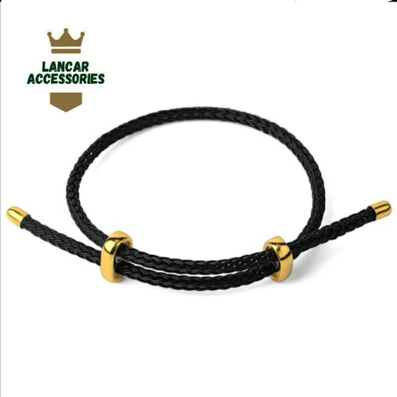 Gelang Tali Wanita Inisial Huruf Gelang Tali Kawat Waterproof Anti Air