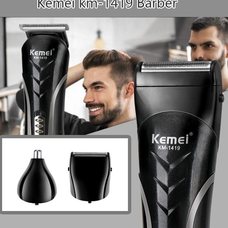 [Art. 037] KEMEI Alat Cukur Rambut Cas Mesin Potong Rambut Tanpa Kabel Cukuran Kumis Jenggot Charger