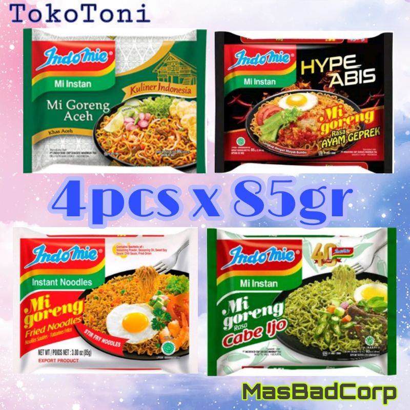 Indomie Goreng All Varian 4 x 85gr