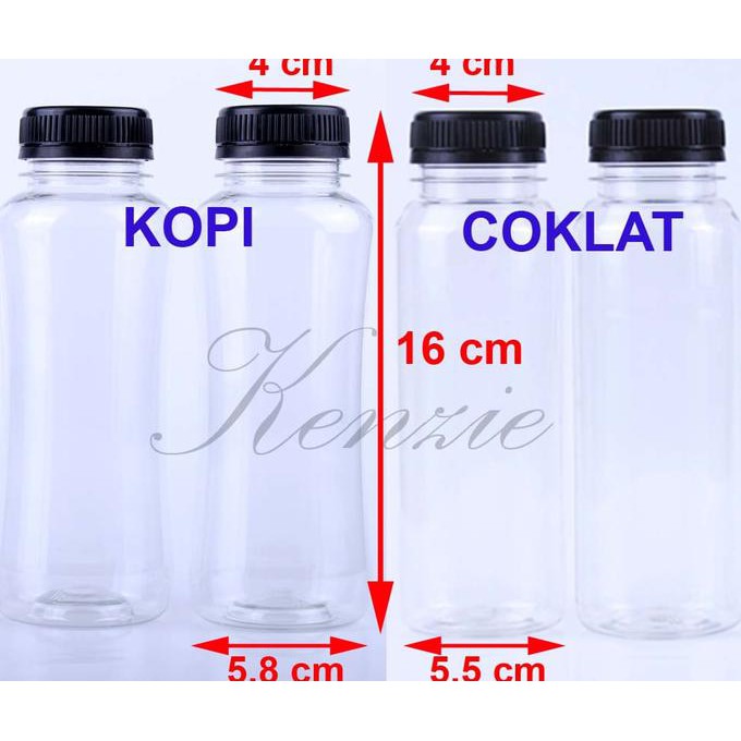 

250 Ml Botol Plastik Kopi (60 Pc/Set+Kardus Packing)
