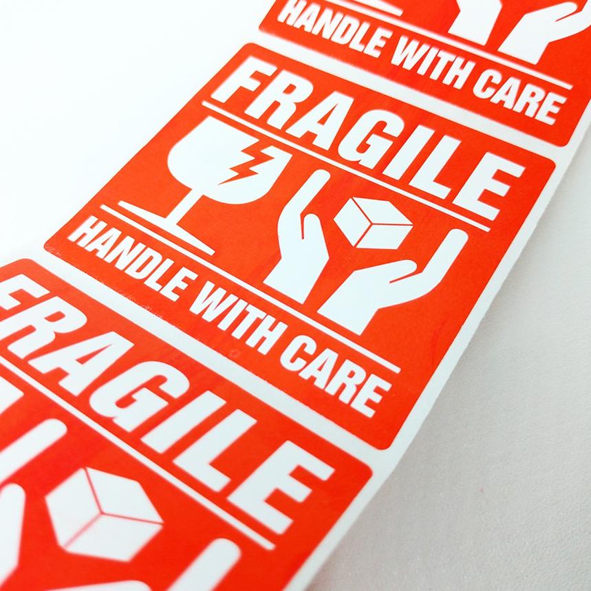 

Stiker Label Fragile Handle with Care Stiker Awas Pecah Hatihati 6 x 5,5 cm 1 roll/ 500 pcs ✔