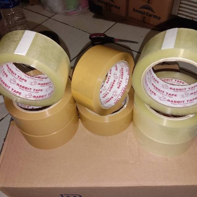 Lakban Rabbit Tape 2 inch X 100 yard / 45mm,Lakban berkualitas.