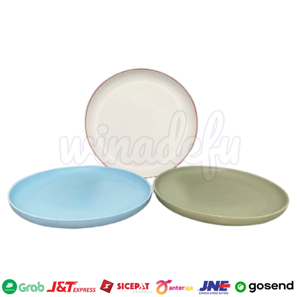 PIRING SAJI KERAMIK BULAT POLOS DOFF DIANTE WARNA WARNI SALAD PLATE