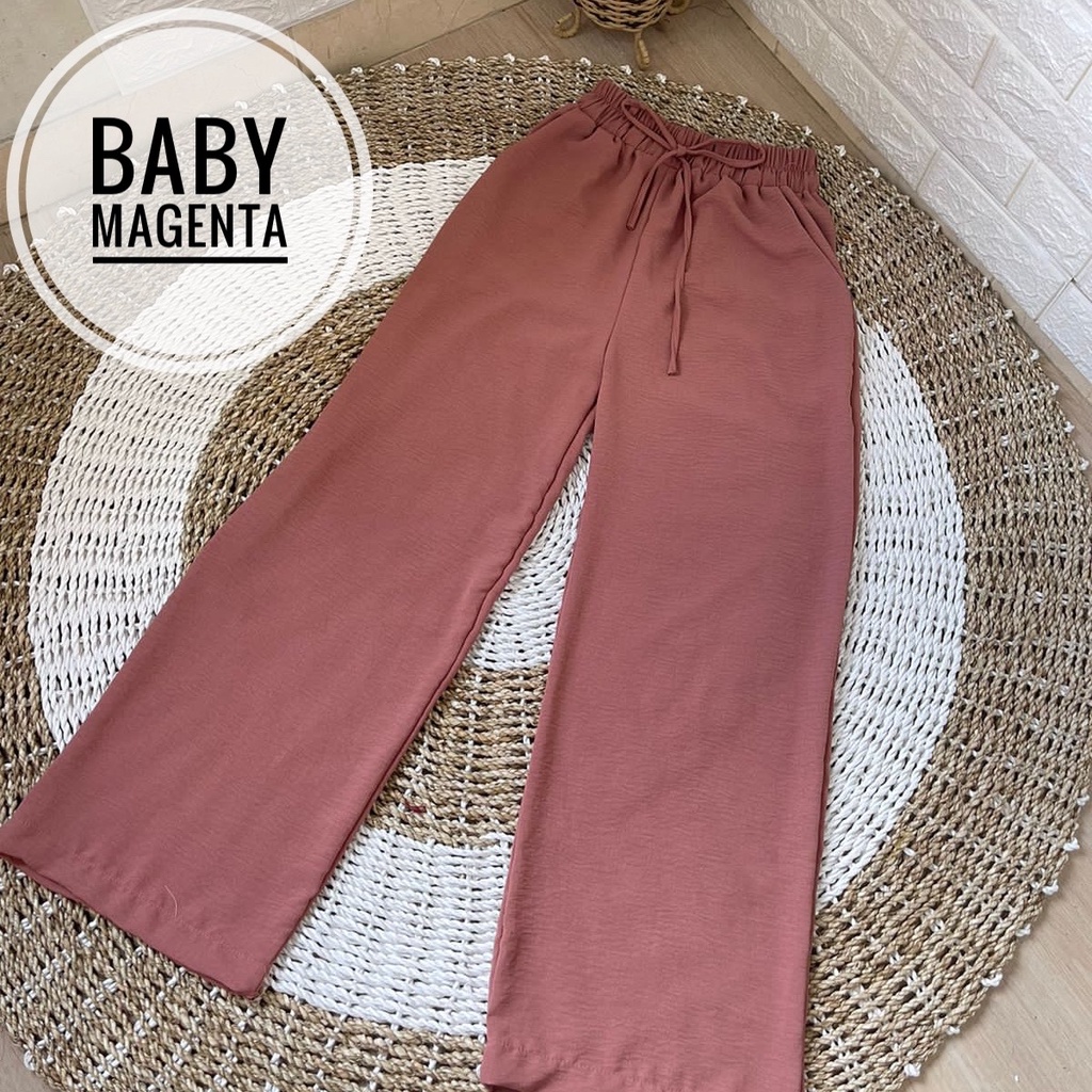 TRIVELA - Hanna Kulot Cringkel Full Karet Premium ANTI NGATUNG / Kulot Jeans Premium Highwaist SJJ