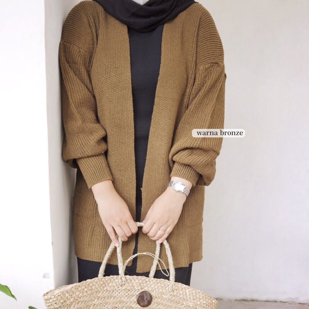 CARDIGAN HOKAIDO RAJUT OVERSIZE LENGAN BALON