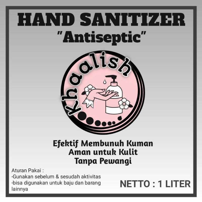 HAND SANITIZER Khaalish (1 liter) — Antiseptik dan desinfektan aman, tanpa pewangi
