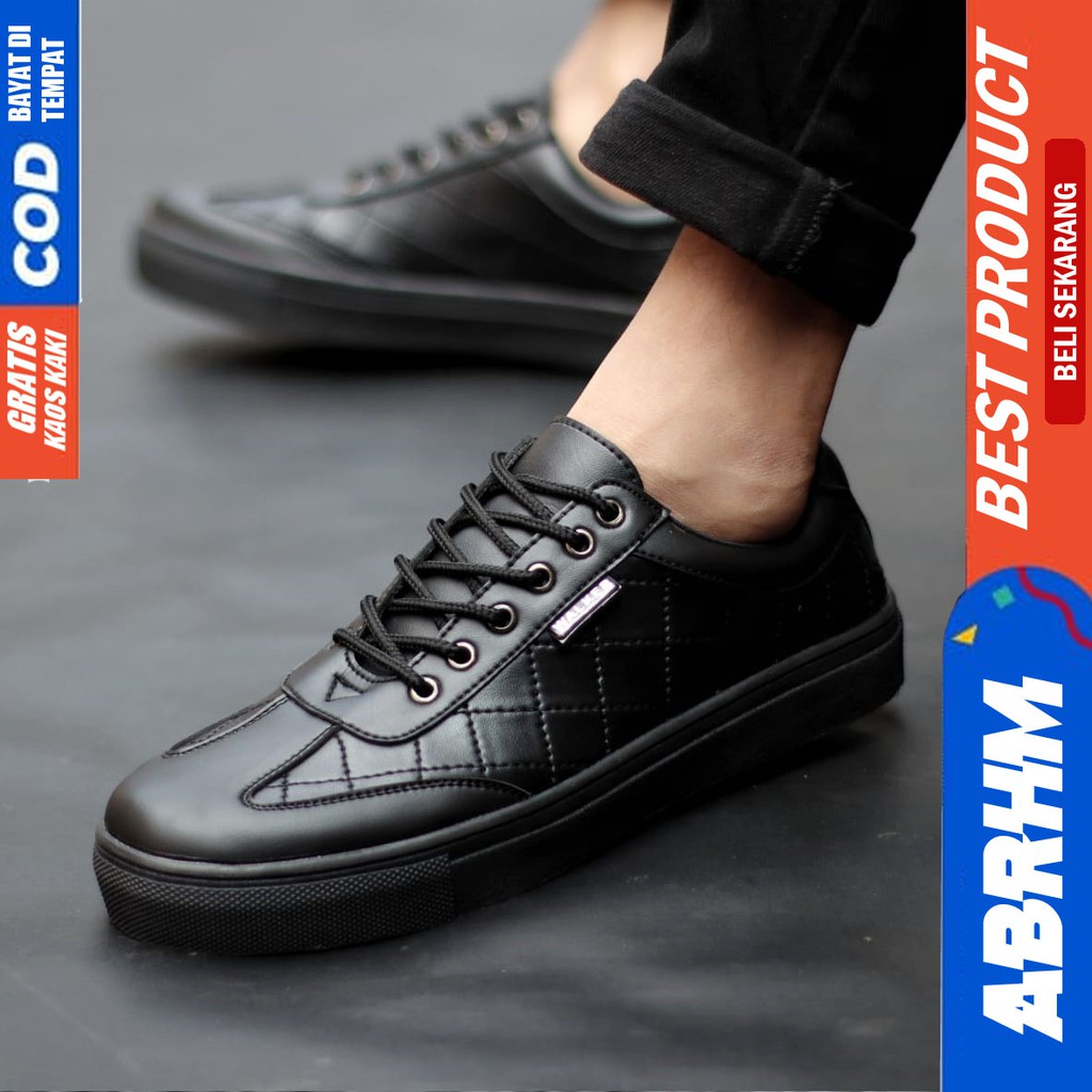 ABRHM X Sepatu Casual Sneakers Pria Sepatu Pria Sneakers Kulit Pu Cowo/Cowok Ori Sepatu Kasual Kerja Kuliah Gaya Santai Keren Kekinian Original Murah Terlaris