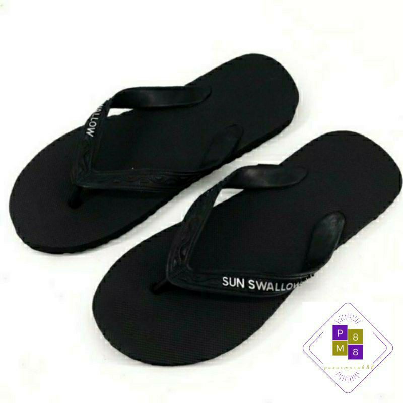 Sandal Swallow Hitam Polos