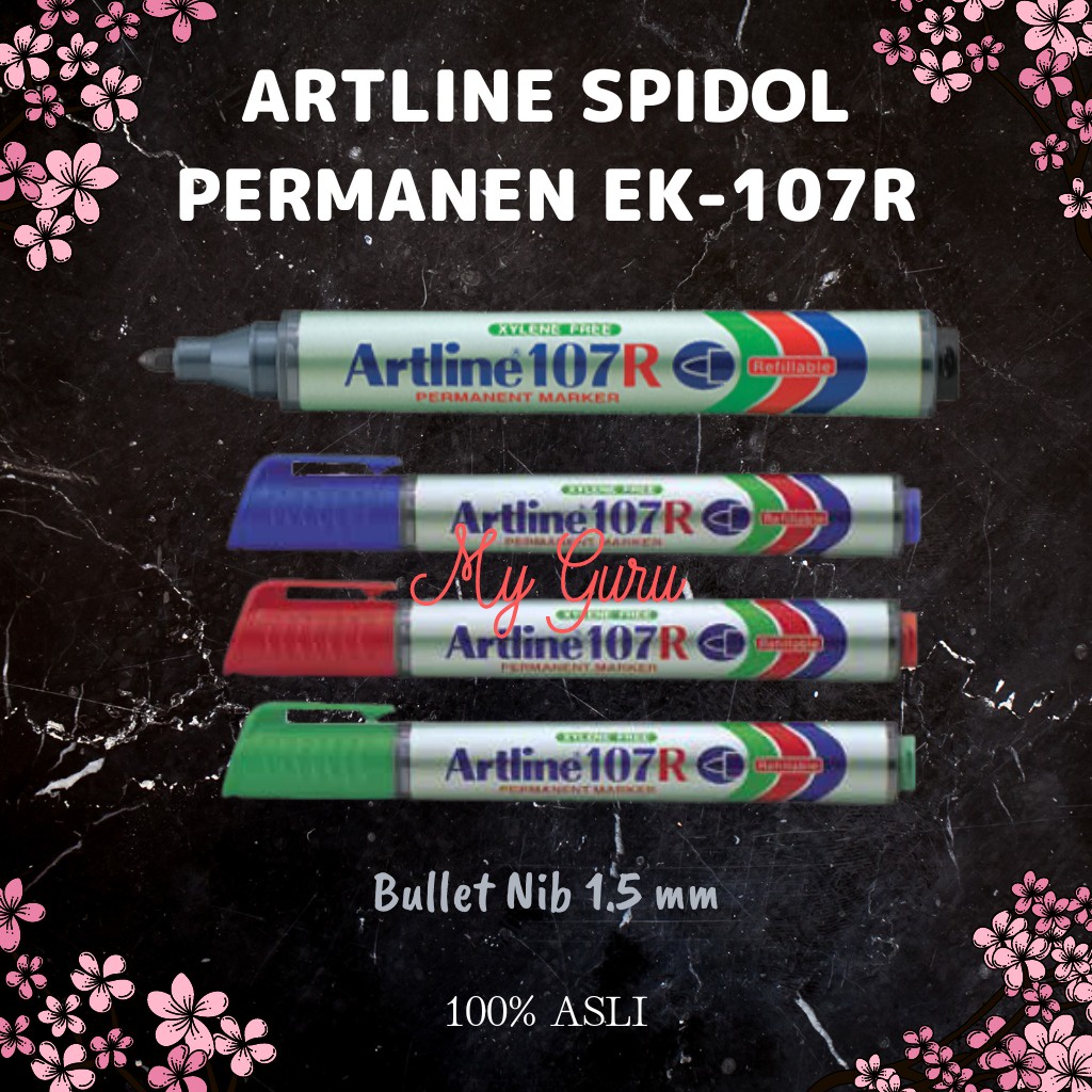 

[PCS] SPIDOL PERMANEN ARTLINE EK-107R PERMANENT MARKER 1.5MM
