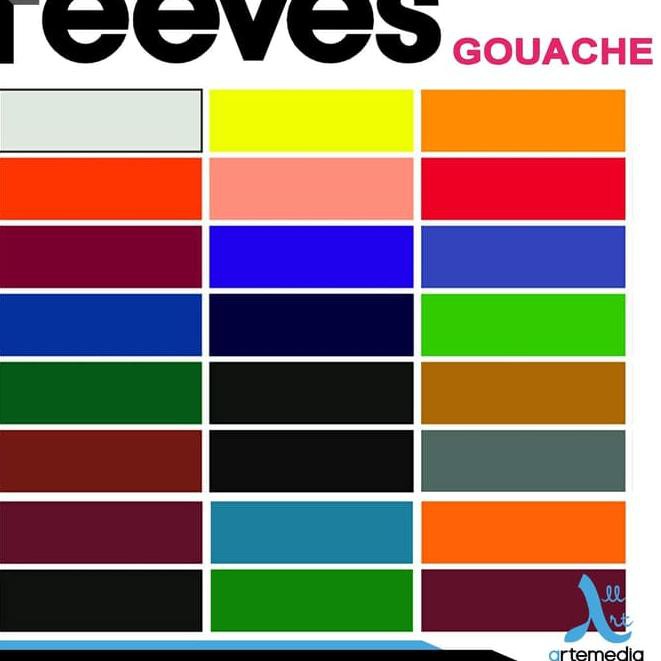  T8Y Reeves  24x10ml Gouache Color Set Shopee Indonesia