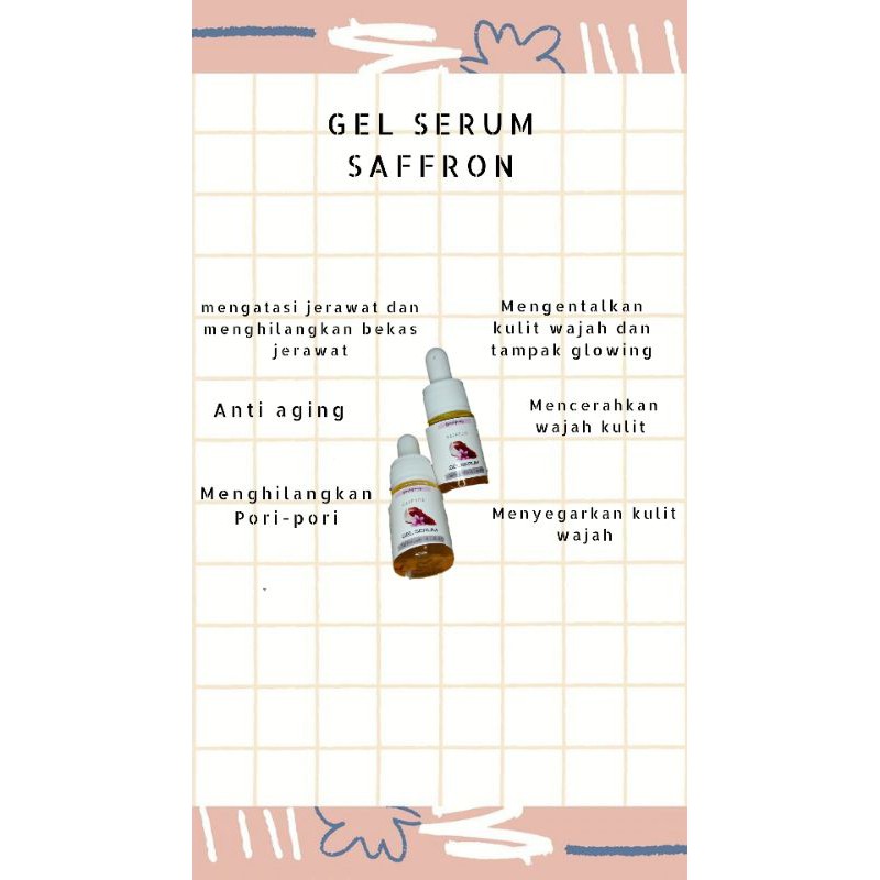 Gel serum Saffron/Serum Saffron oil