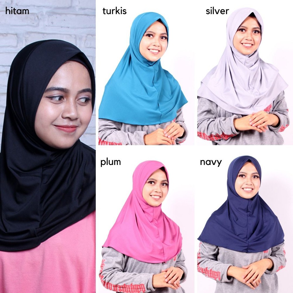 HIJAB SPORT/JILBAB SPORT/KERUDUNG OLAHRAGA/JILBAB INSTAN BERGO NON PED LYANA
