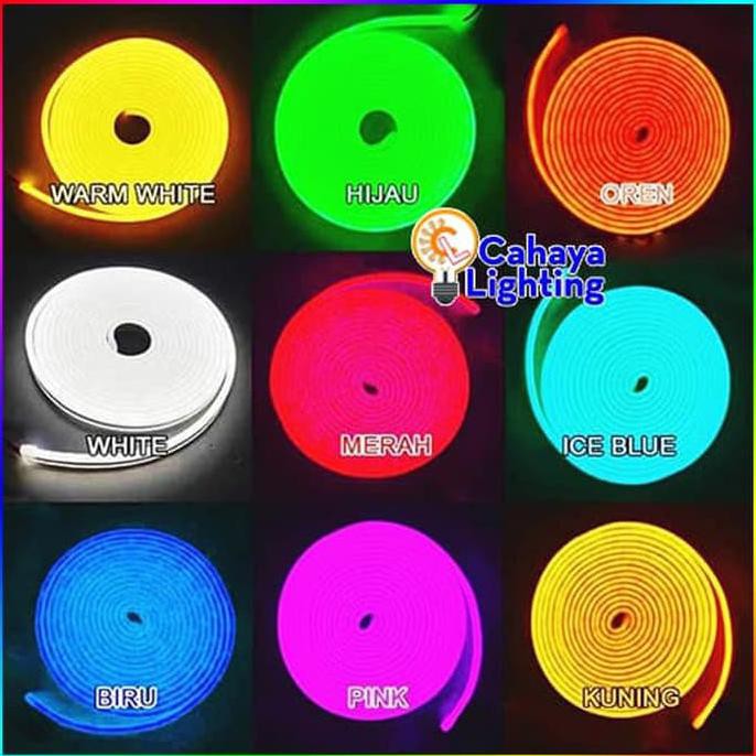 Ready Stock] Lampu Led Neon Flex Led Strip Flexible Meteran Dc 12V Ip65 Waterproof