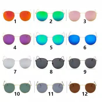 ✅ COD KUMA Kacamata Hitam Unisex Korean Desgin Besi Frame Round Sunglasses Women/Men