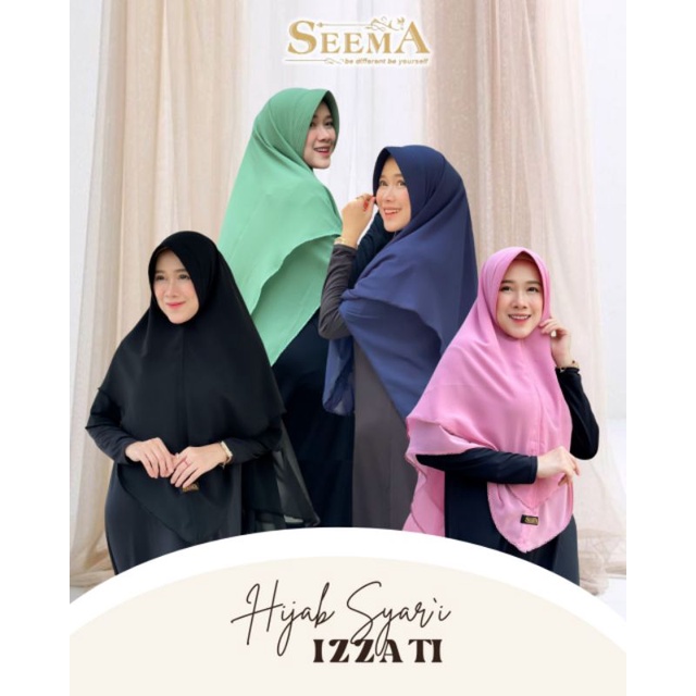 OPEN PO HIJAB SYAR'I IZZATI by SEEMA / HIJAB MUSLIMAH / JILBAB DEWASA / KHIMAR / KERUDUNG WANITA