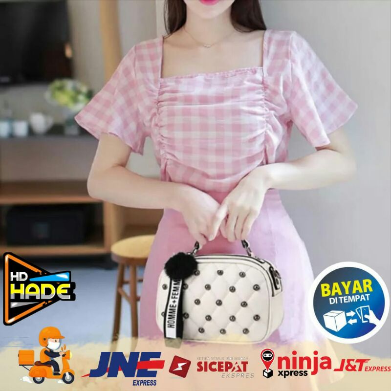 Tas Kondangan Wanita Elegan Slingbag Korea Bahan Kulit Kekinian