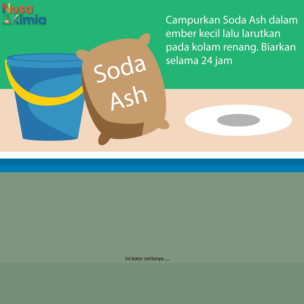 Soda Ash Dense 1 KG - Laundry Booster - Pengatur PH Air - Penjernih Air