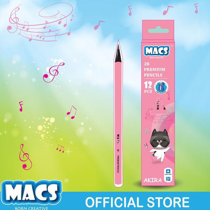 

Macs 2B pensil hitam Premium segitiga - AKIRA