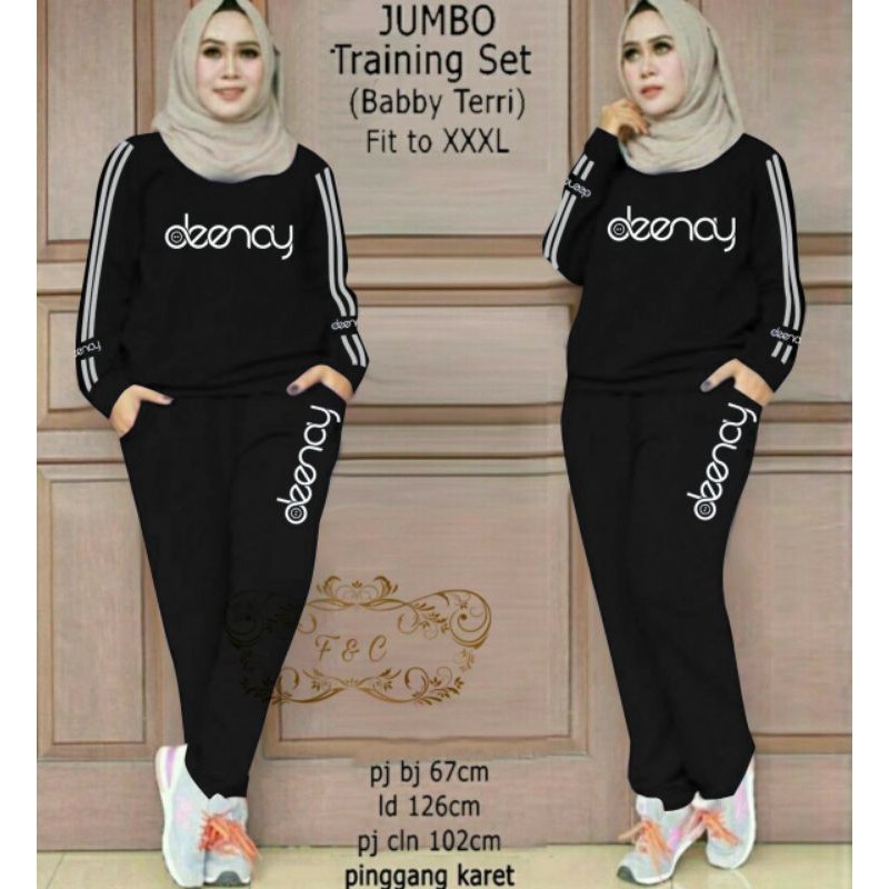SET MARIMAR DEENAY Setelan olahraga wanita jumbo LD126 panjang training senam jogging gowes zumba