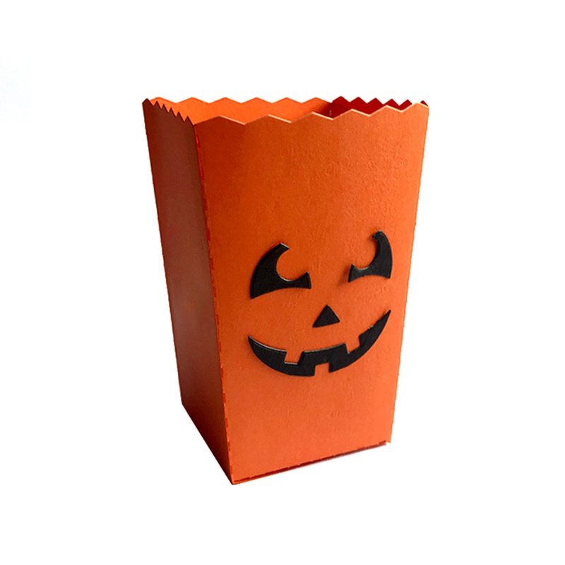 Zzz Cetakan Stensil Cutting Dies Motif Popcorn Halloween Untuk Scrapbook / Craft Handmade DIY