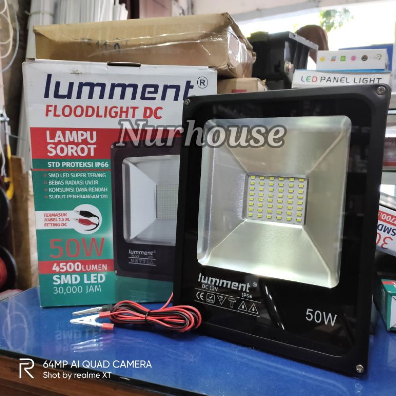lampu sorot dc 12v 50 watt lumment lampu tembak 12 volt