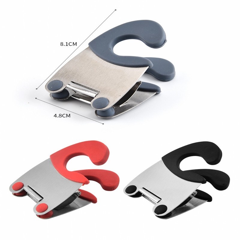 Klip Holder Spatula Sendok Garpu Piring Bahan Stainless Steel Anti slip Hemat Ruang Serbaguna Untuk Aksesoris Dapur