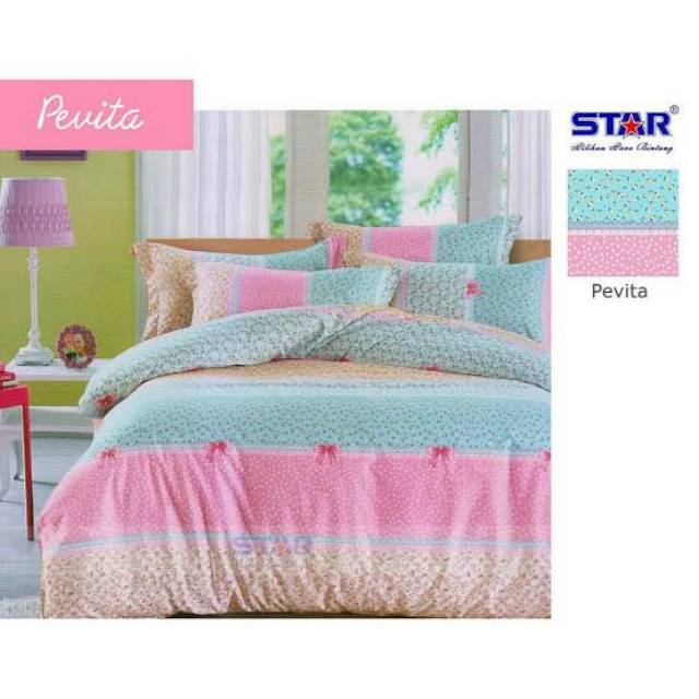 160x200 Sprei Katun Lokal +2SB+2SG Sprei Queen Size Sprei 5kaki Homemade Bedsheet