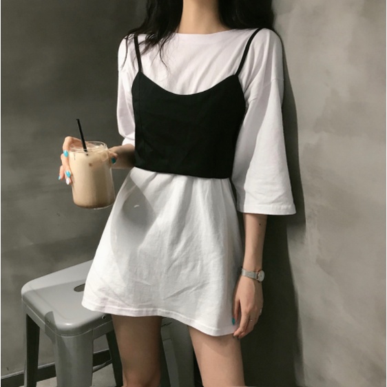 【SALE】Korean Back Ribbon Mini Dress Wanita dengan Pita di Belakang 1317 (S-XL)