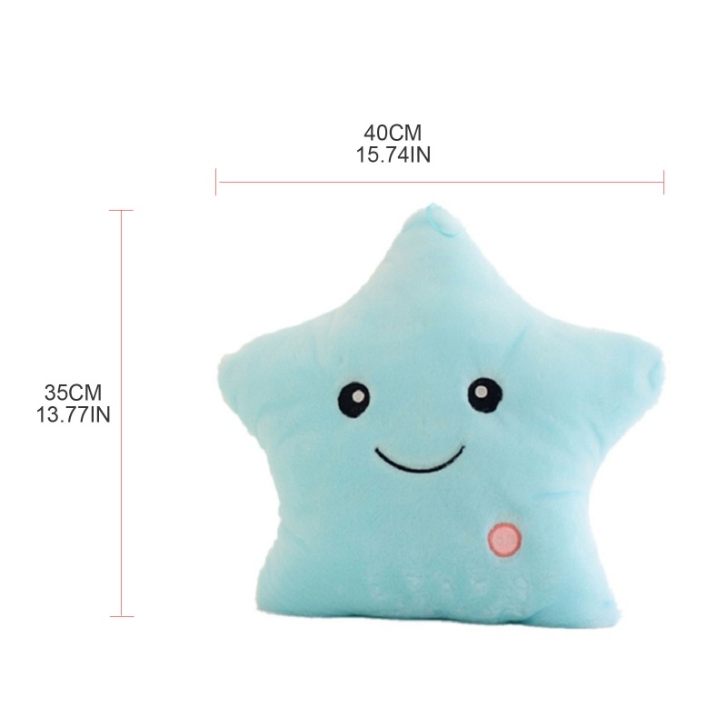 Mary Untuk Kreatif Twinkle Star Luminous Pillow Glowing Lampu Malam LED Bantal Mewah