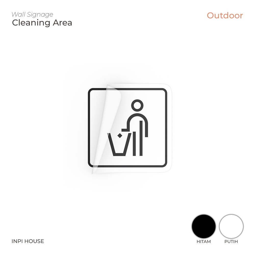 INPI HOUSE Signage Trash Bin -  Papan Tanda Buang Sampah Pada Tempatnya - Stiker