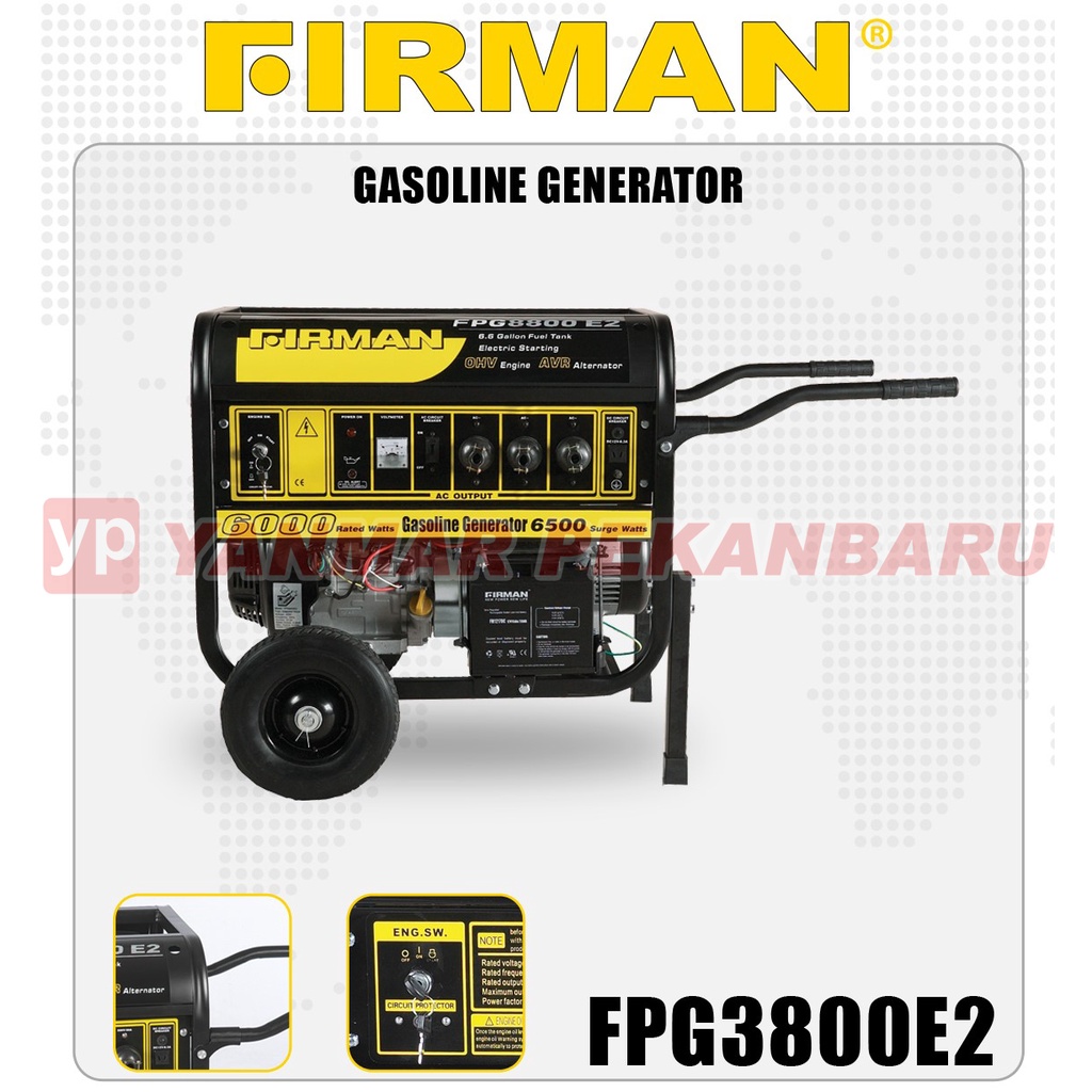 Genset Bensin / Gasoline Generator Set 2500 Watt 220 Volt FIRMAN FPG3800E2 FI