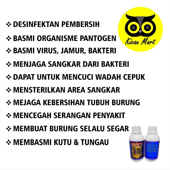 OBAT PEMBERSIH KANDANG SANGKAR BURUNG ANTISEPTIK ANTISEPTIC DESINFEKTAN PEMBASMI KUTU SEMUT OPSBS1