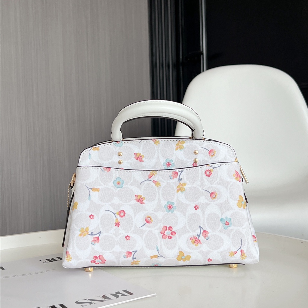 [Instant/Same Day]Coach 8340 Lillie Princess Diana bag women's handbag shoulder bag diagonal bag zipper sandwich pvc printed bag   dfb