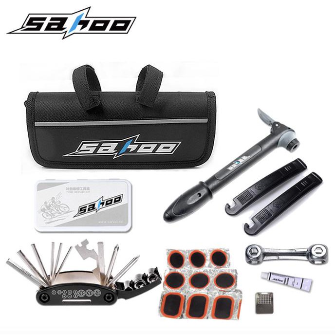 Sahoo Perlengkapan Reparasi Ban Sepeda 21040-N black Set bike tool kit