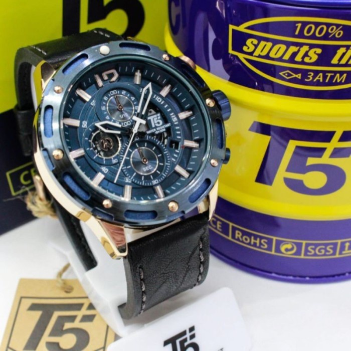 Jam Tangan Pria T5 H3639 T5 H 3639 original chrono aktif bergaransi free tin box