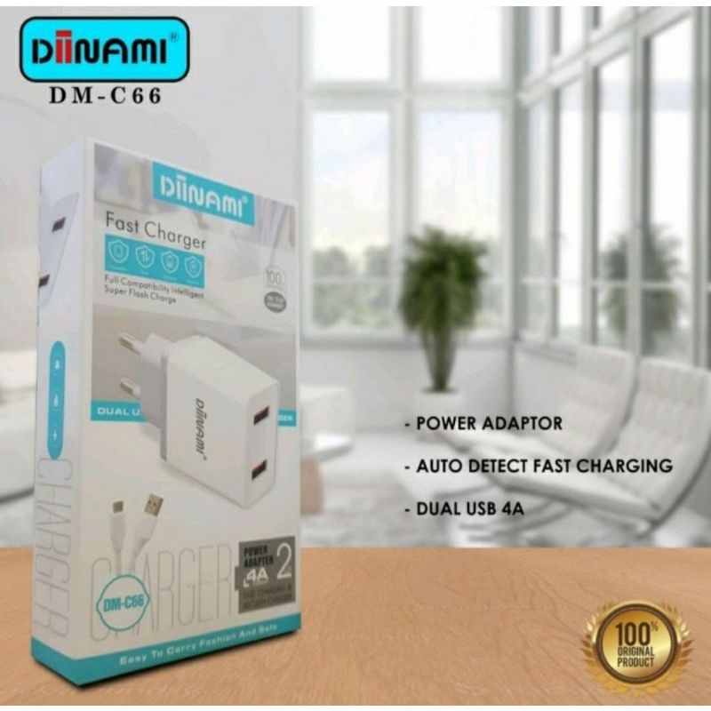 CHARGER DIINAMI MICRO USB FAST CHARGING 4A [DM-C66]