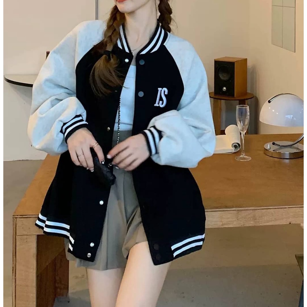 JAKET WANITA - IS BASEBALL JAKET OVERSIZE - JAKET VARSITY WANITA TERBARU