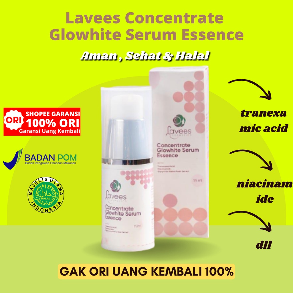 lavees skin care Glowhite Serum Essence flek hitam melasma serum laves cream cosmedics cosmetic make