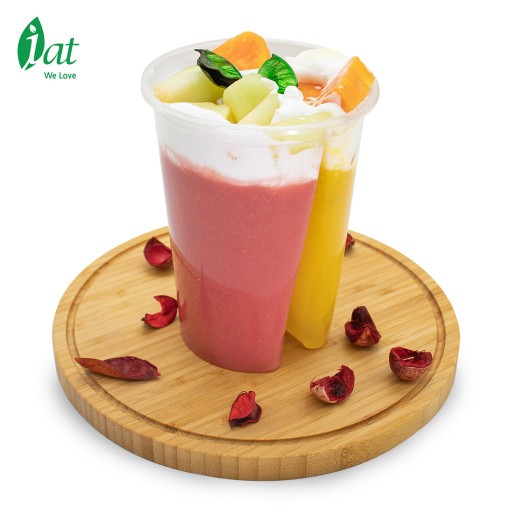 Twin Cup / Gelas Plastik Kembar Untuk Jus Dan Minuman Lainya ( Ready Stok )