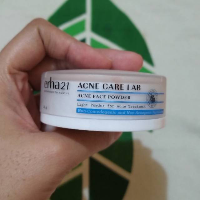 Erha21 Acne Face Powder Preloved (Bonus sponge baru)