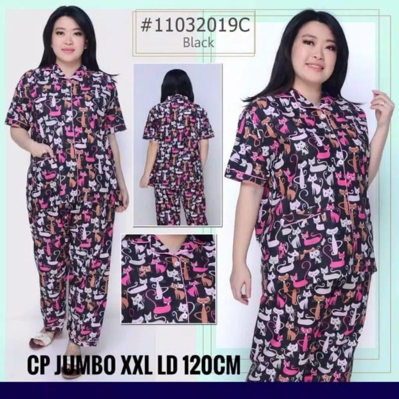 CIAHAW Setelan Baju Tidur Piyama CP Jumbo XXL MOTIP PANJASMAS