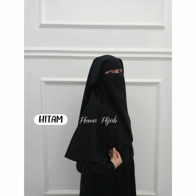 [HUSNA COLLECTION] Niqob Yaman Long 2 Layer / Niqob yaman 2 Layer Wolfis / YAMAN 2 LAYER MURAH