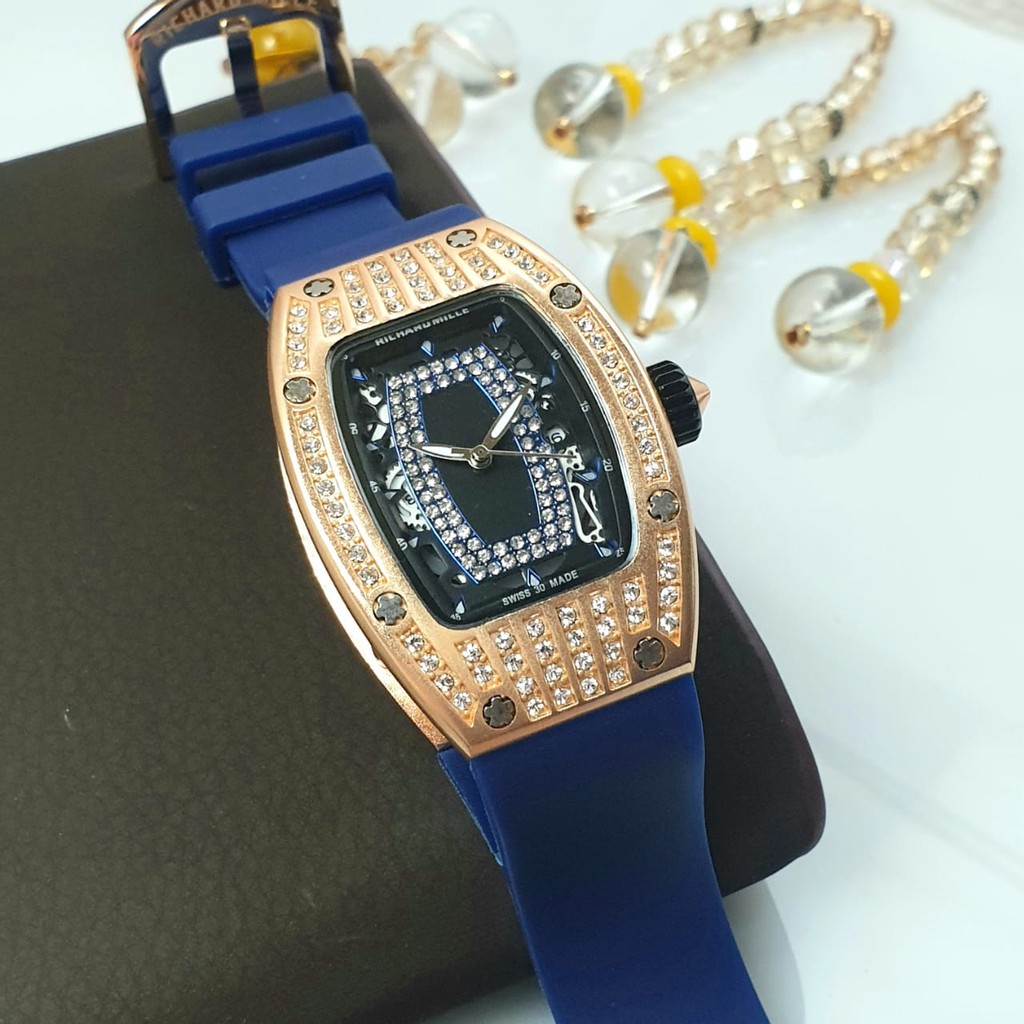 JAM TANGAN KEREN WANITA FASHION RM RING DIAMOND NEW MODEL
