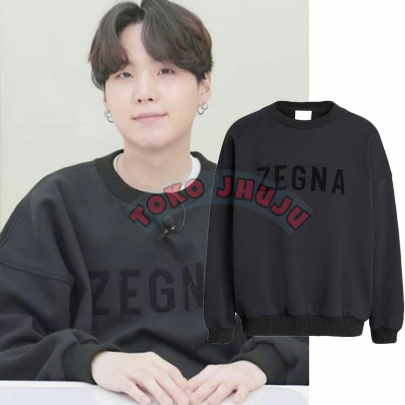 Basic Sweater BTS Suga ZGNA sablon tengah