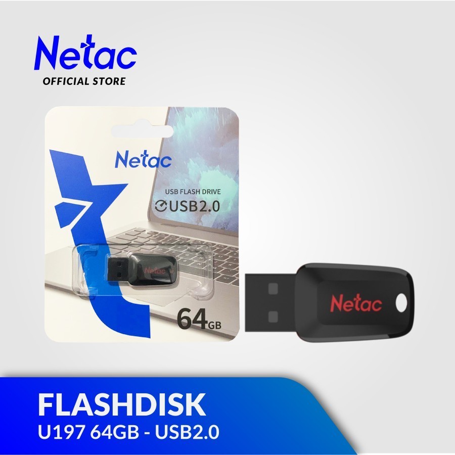 Netac Flashdisk U197 64GB - USB2.0