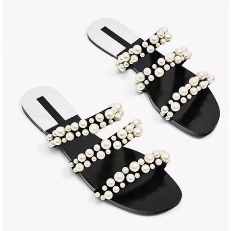 zara shoes KODE 2020 PEARL MUTIARA FLAT IMPORT