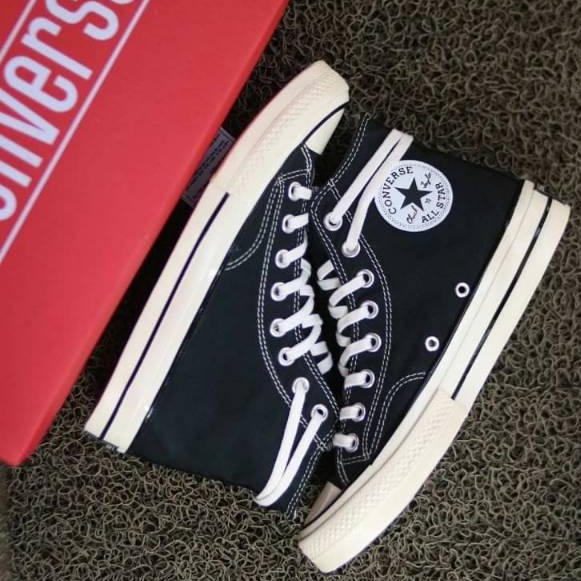 SEPATU CONVERSE 70'S HIGH BLACKWHITE PREMIUM HI LOW IMPORT