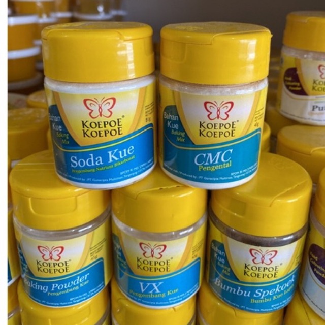 

Baking powder/baking soda/soda kue/cmc/vx/bubuk spikuk merk koepoe